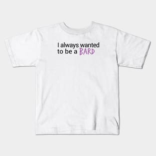 Character class: Bard (White) Kids T-Shirt